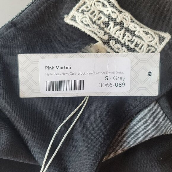 NWT Pink Martini Hally Sleeveless Colorblock Charcoal Dress Womens Small - Picture 12 of 12